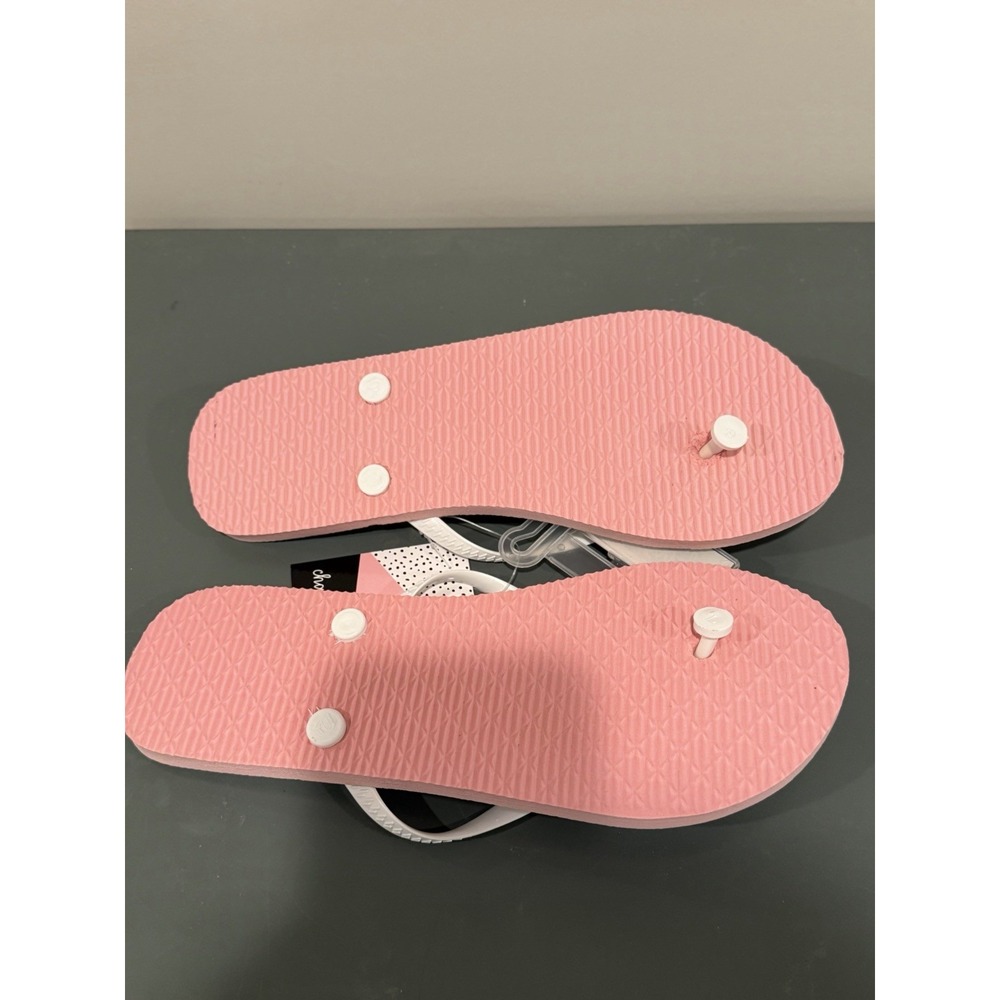 Chatties Women Flip Flops Pink Toucan Tropical Sandals CHEVW0030 Blush Size 9-10 - Picture 2 of 3